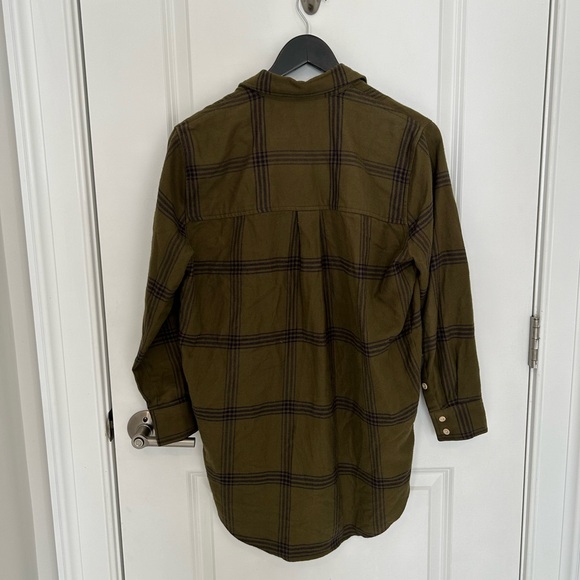 Madewell Flannel Oversized Ex-Boyfriend Tunic Shirt in Windowpane - Picture 12 of 13